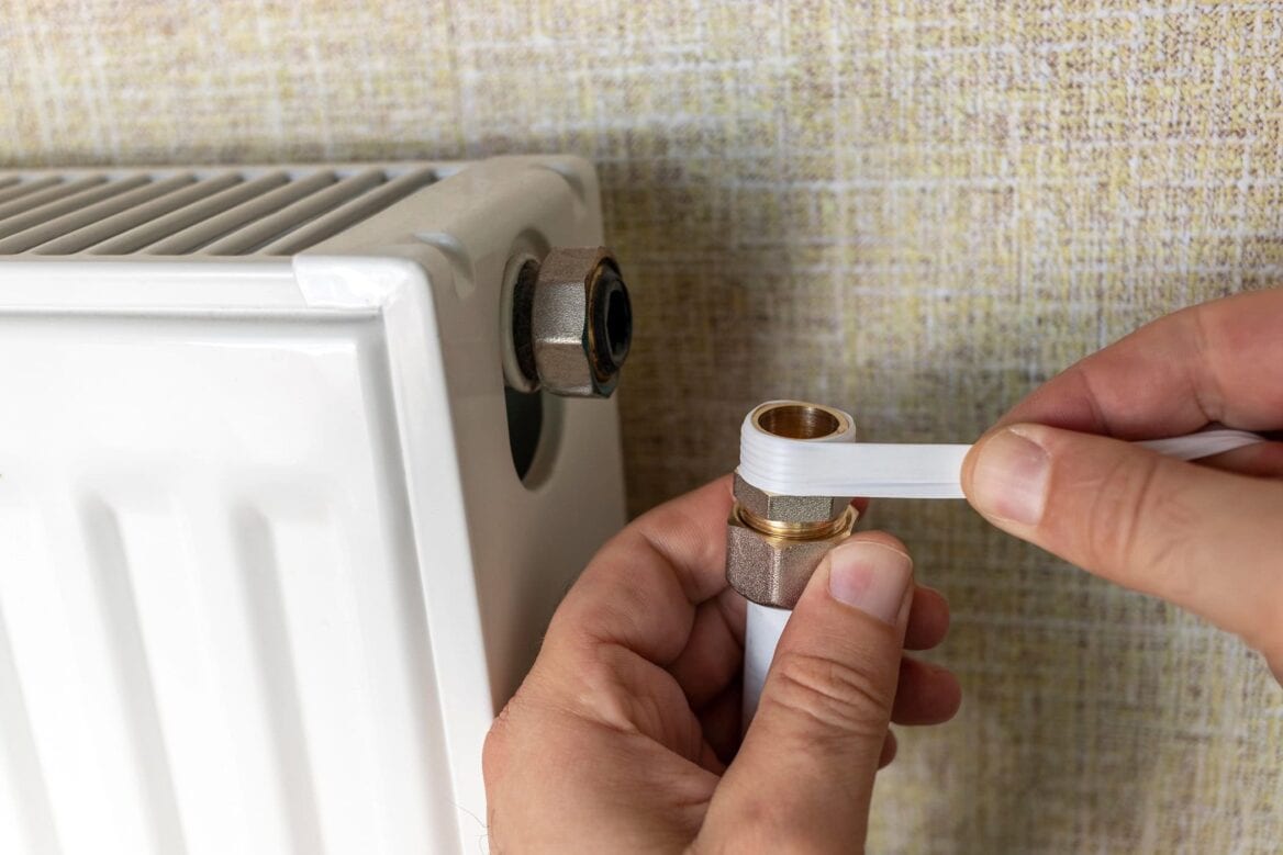 Central heating radiator leak repair