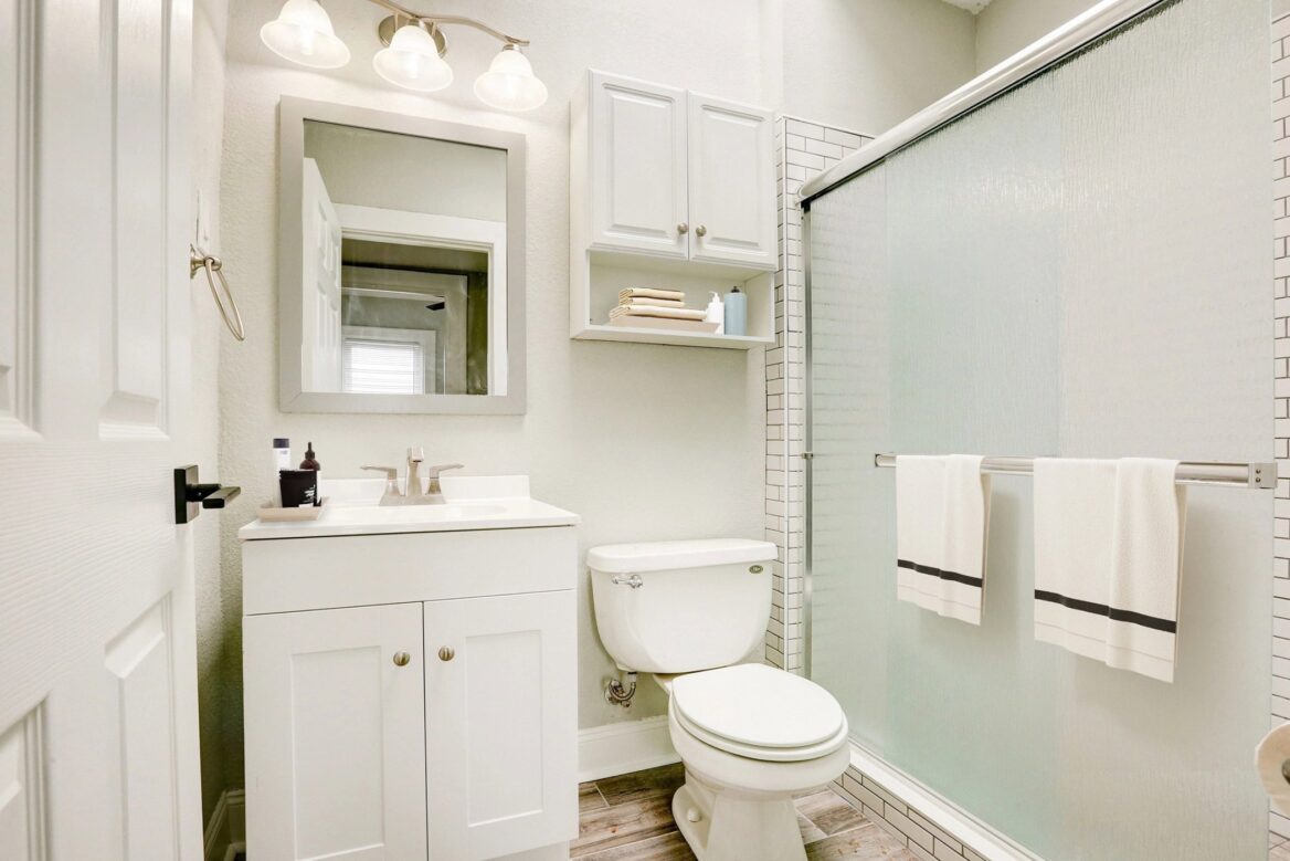 New toilet and sink vanity unit fitted