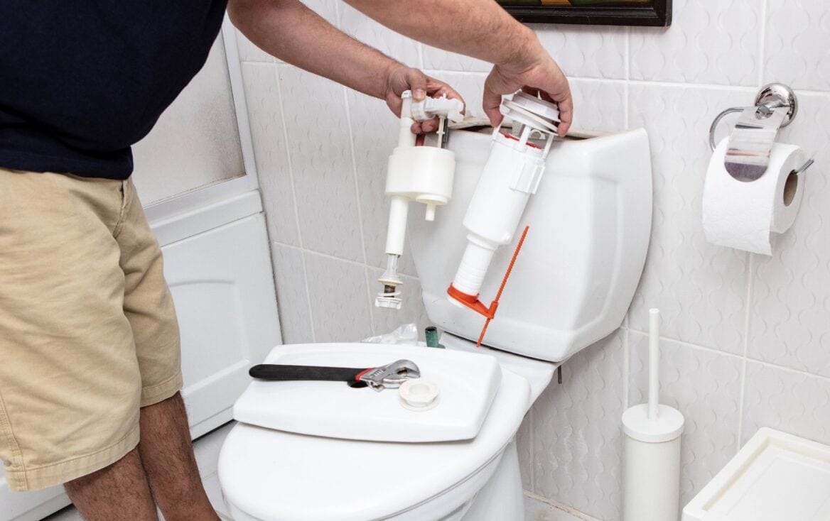 Toilet flushing mechanism repair and replacement
