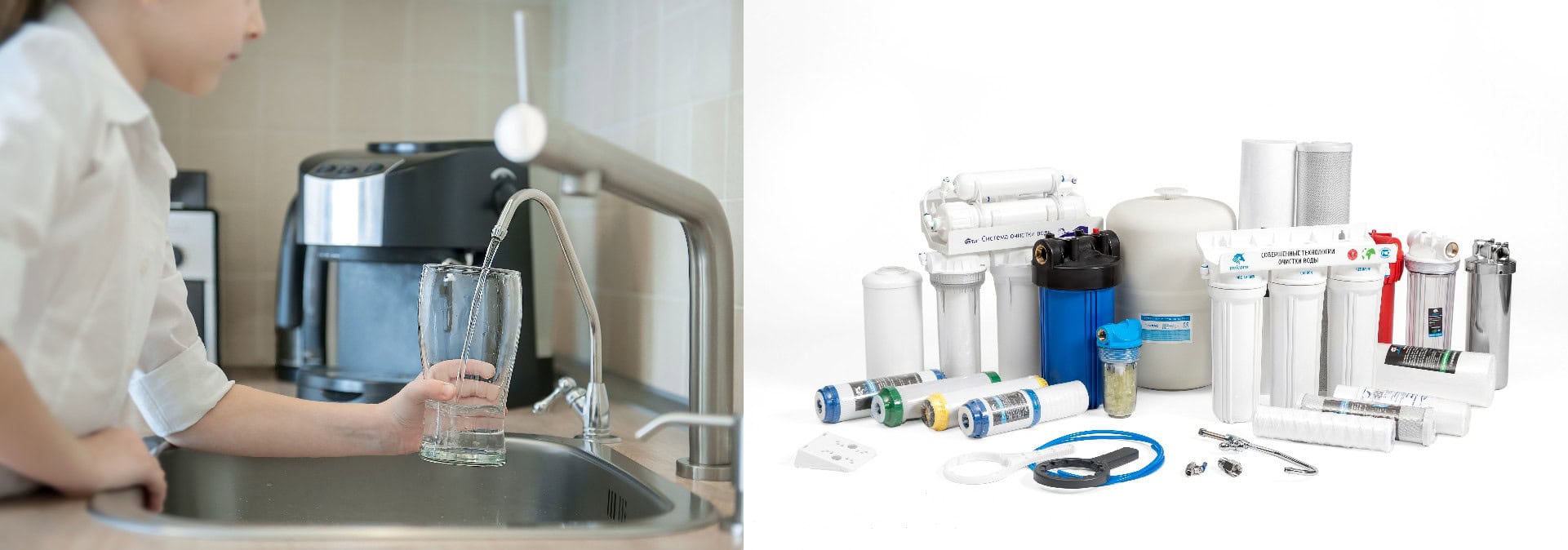 Water Purifier System And Tap Fitted In Kitchen